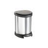 Kosz na śmieci Deco Bin 5L srebrny Keter www.swiatkoszy.eu
